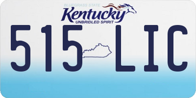 KY license plate 515LIC