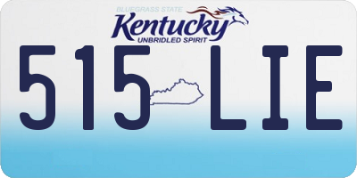 KY license plate 515LIE