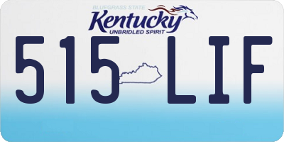 KY license plate 515LIF
