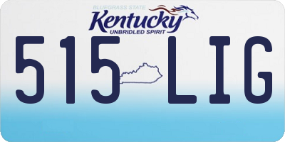 KY license plate 515LIG