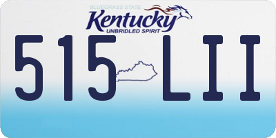 KY license plate 515LII