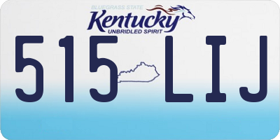 KY license plate 515LIJ