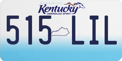 KY license plate 515LIL