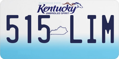 KY license plate 515LIM