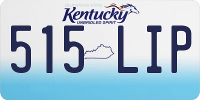 KY license plate 515LIP