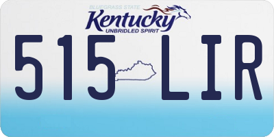 KY license plate 515LIR