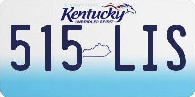 KY license plate 515LIS