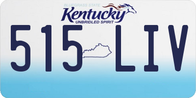 KY license plate 515LIV