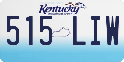 KY license plate 515LIW