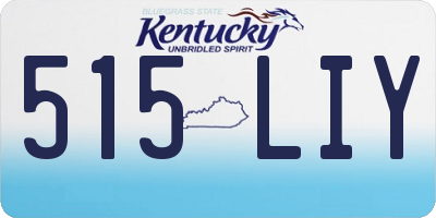 KY license plate 515LIY