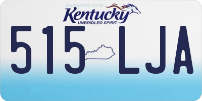 KY license plate 515LJA