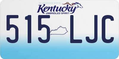 KY license plate 515LJC