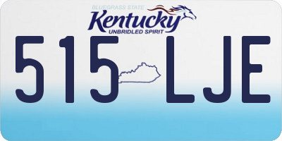 KY license plate 515LJE