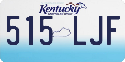 KY license plate 515LJF