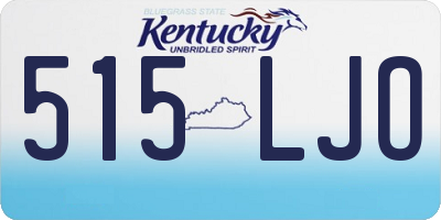 KY license plate 515LJO