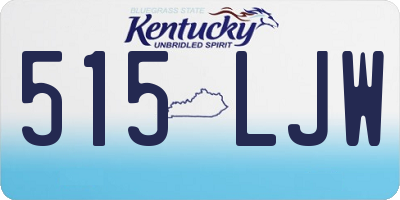 KY license plate 515LJW