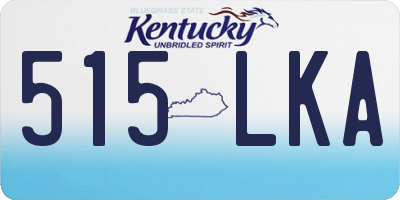 KY license plate 515LKA