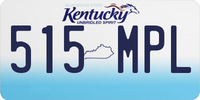 KY license plate 515MPL