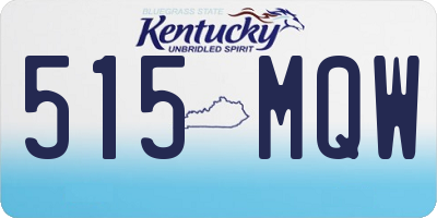 KY license plate 515MQW