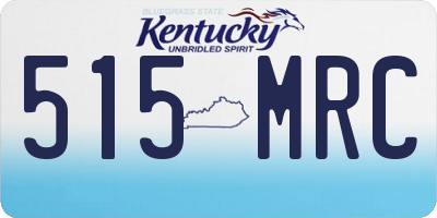 KY license plate 515MRC