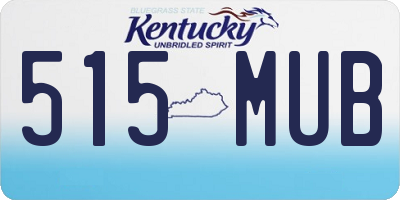 KY license plate 515MUB