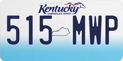 KY license plate 515MWP