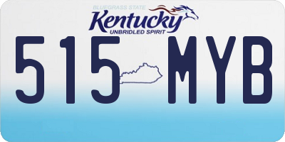 KY license plate 515MYB