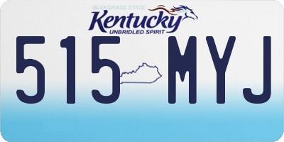 KY license plate 515MYJ