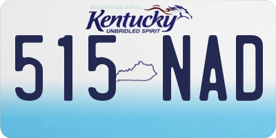KY license plate 515NAD
