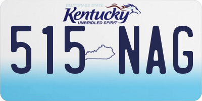 KY license plate 515NAG