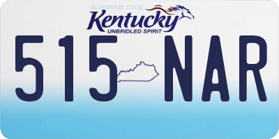 KY license plate 515NAR