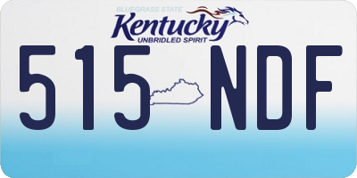 KY license plate 515NDF