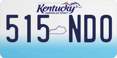 KY license plate 515NDO