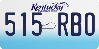 KY license plate 515RBO