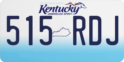 KY license plate 515RDJ