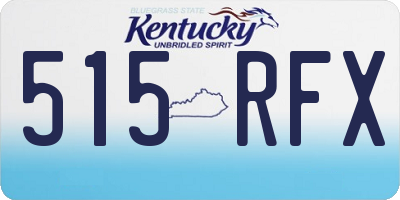 KY license plate 515RFX