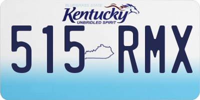 KY license plate 515RMX