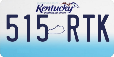 KY license plate 515RTK
