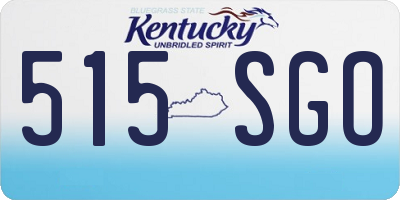 KY license plate 515SGO
