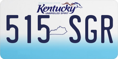 KY license plate 515SGR