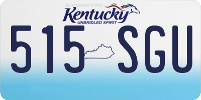 KY license plate 515SGU