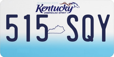 KY license plate 515SQY