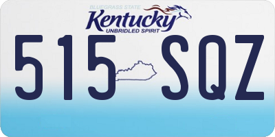 KY license plate 515SQZ