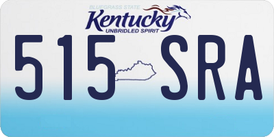 KY license plate 515SRA