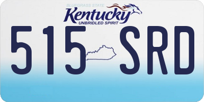 KY license plate 515SRD