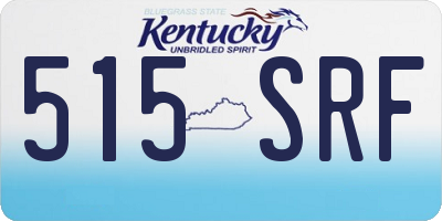 KY license plate 515SRF