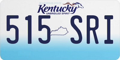 KY license plate 515SRI