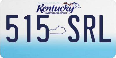 KY license plate 515SRL