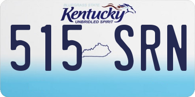 KY license plate 515SRN