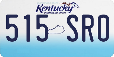KY license plate 515SRO